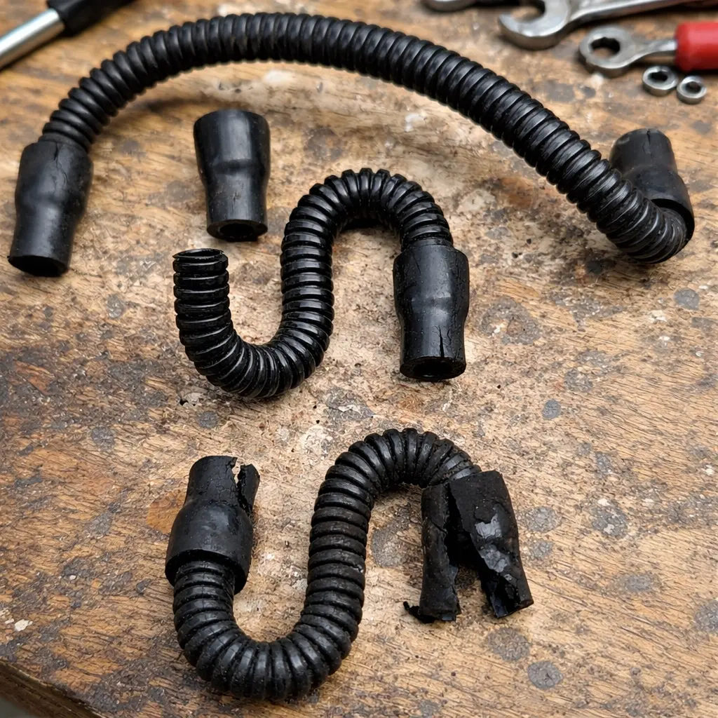 Original degraded vacuum hoses