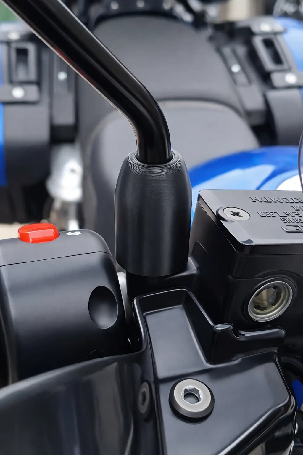 Triumph mirror stem boot fitment